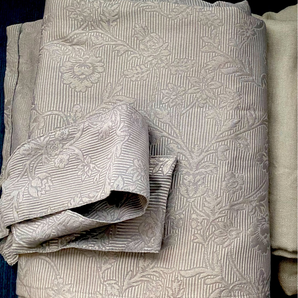 Set of 2 Ikea Gray Blekviva Jacquard Curtains
